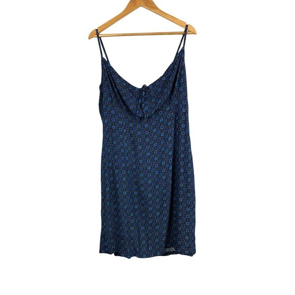 Xhilaration Blue & Black Sleeveless Slip Dress Large - Picture 1 of 7